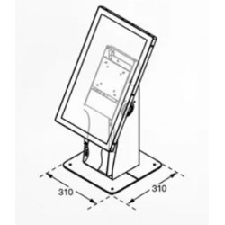 KIO-KTEM500 / Pedestal Mesa para Tablet Kiosco / Antirrobo/ espacio para impresora (no incluye Tablet ni impresora)